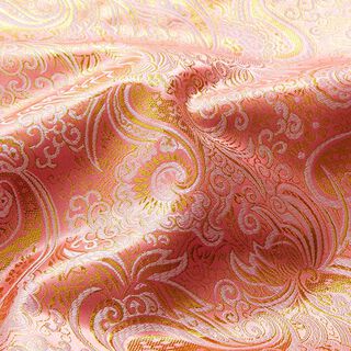 Bekleidungsjacquard Metallic Paisley – rosa/gold, 