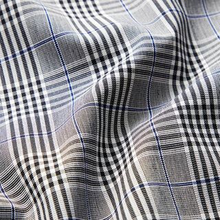 Hosenstoff Schottenkaro Stretch – grau/königsblau, 