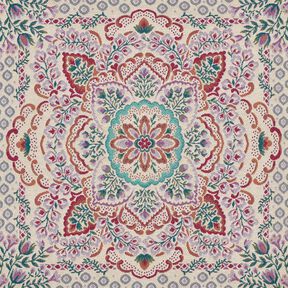 Dekopanel Gobelin großes Mandala – pastellviolett/hellbeige, 