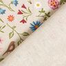 Dekostoff Halbpanama Waldtiere und Blumen – natur/grün,  thumbnail number 4