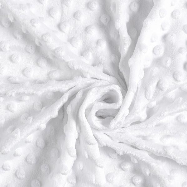 Kuschelfleece geprägte Punkte – weiss – Muster,  image number 3