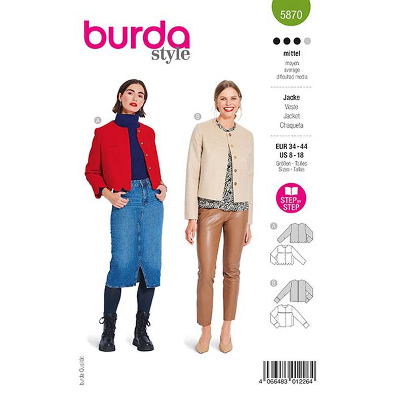 Jacke | Burda 5870 | 34-44,  image number 1