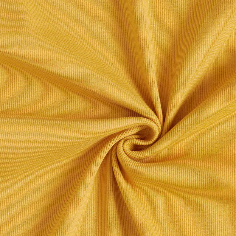 Feinripp Baumwolljersey – senf | Reststück 80cm,  image number 1