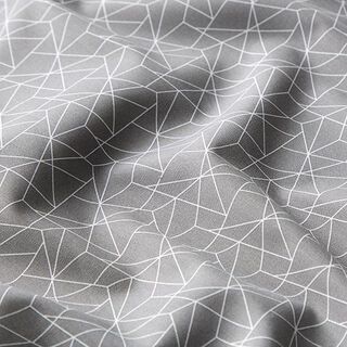 Baumwollstoff Popeline Grafisch – grau, 