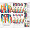 Taschen Panel Canvas bunte Pinseltupfen – weiss,  thumbnail number 1