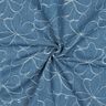 Jeans Jacquard Blumen | Poppy Fabrics – jeansblau,  thumbnail number 3