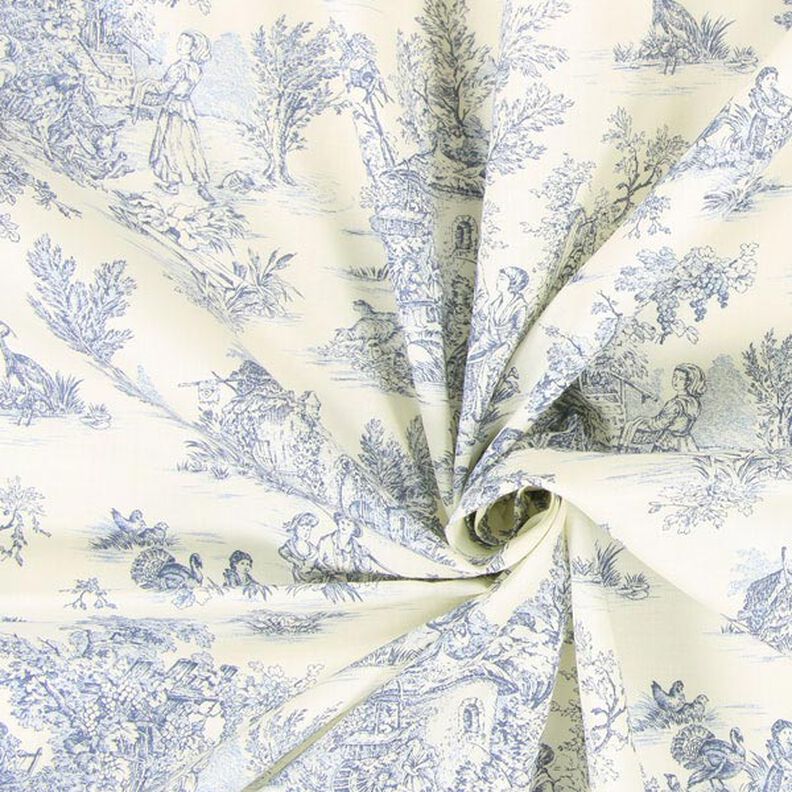 Baumwollstoff kleine Pastorale 280 cm – blau,  image number 2