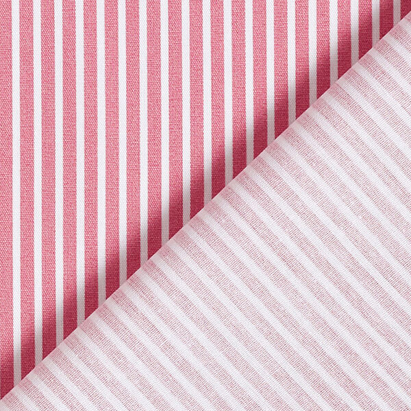 Baumwollpopeline Streifen – rosa/weiss | Reststück 50cm