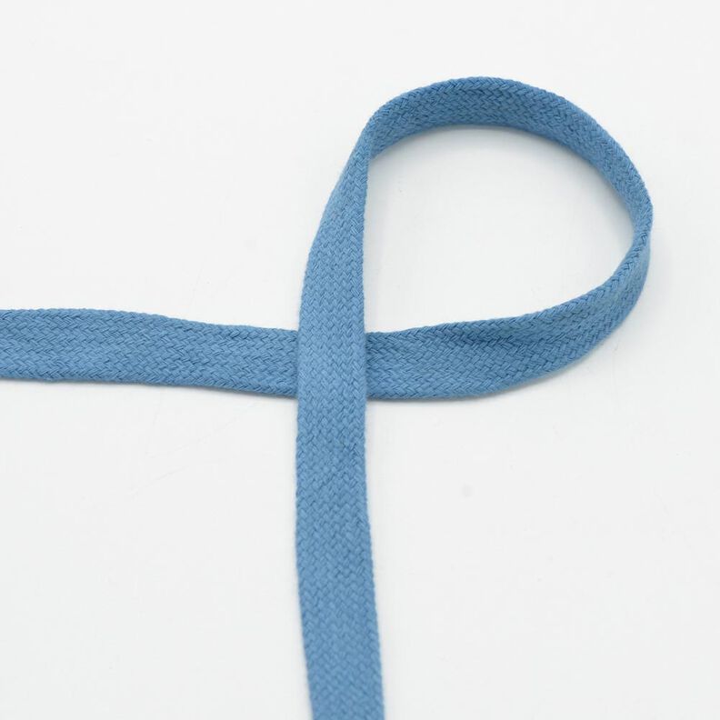 Flachkordel Hoodie Baumwolle [15 mm] – taubenblau,  image number 1
