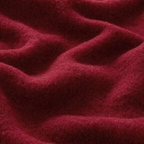Woll-Fleece reine Schurwolle Uni – bordeauxrot, 