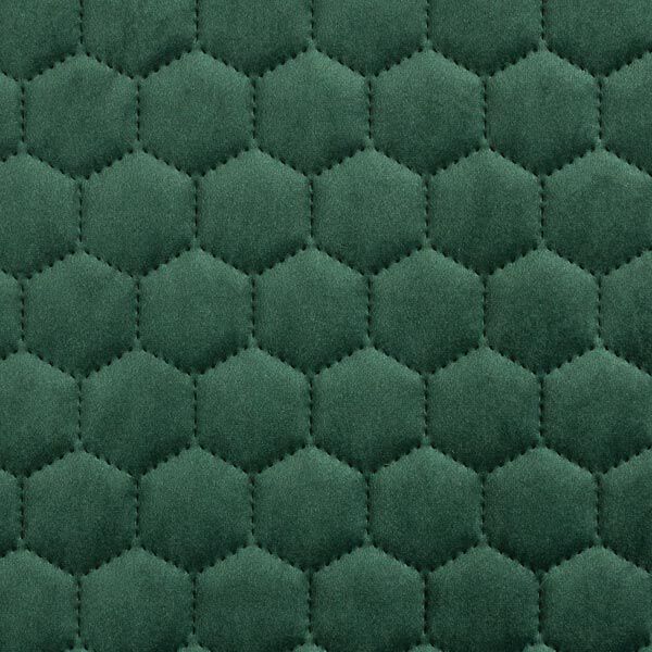 Polsterstoff gesteppter Samt Waben – dunkelgrün – Muster,  image number 1