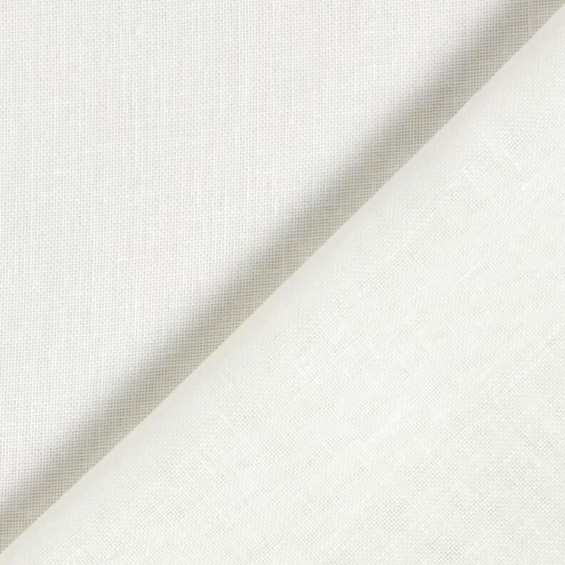 Gardinenstoff Leinen-Mix Uni – wollweiss,  image number 4