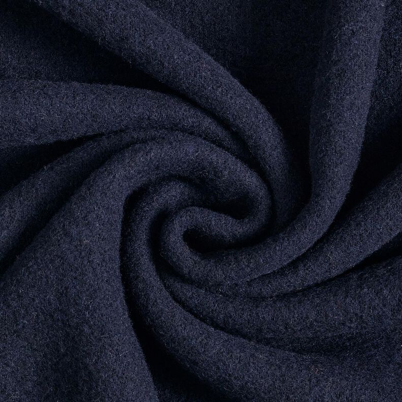 Woll-Fleece reine Schurwolle Uni – schwarzblau,  image number 1