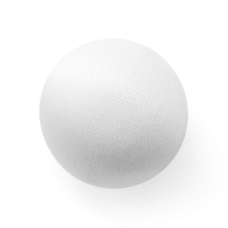 Bezogener Halbkugel–Knopf, Duchesse Satin – wollweiss,  image number 1
