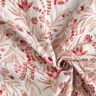 Musselin/ Doppel-Krinkel Gewebe folkloristische Blumen – natur/rot,  thumbnail number 3