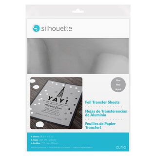 Silhouette Folien Transferblätter [21,5 x 27,9 cm|6 Stück] – silber metallic, 