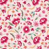 Dekostoff Baumwollköper frühlingshafte Blumen – rosé/himbeere,  thumbnail number 1