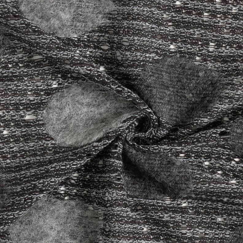 Grobstrick Woll-Mix große Kreise – grau,  image number 4