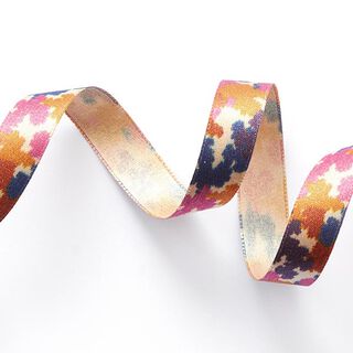 Satinband Camouflage [ 15 mm ] – beige/pink, 
