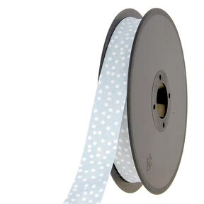 Schrägband verstreute Punkte [20 mm] – babyblau, 