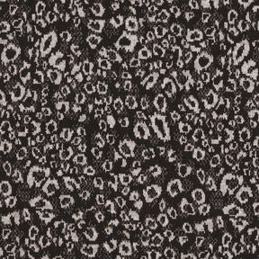 Strickjacquard abstraktes Leomuster – schwarz/nebelgrau, 