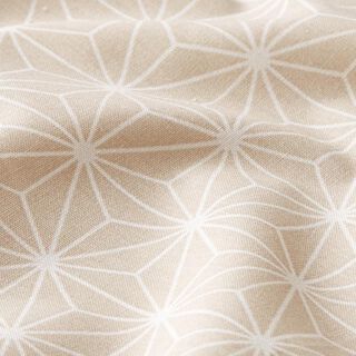 Baumwollstoff Cretonne Japanische Sterne Asanoha – sand, 