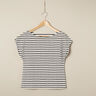 Baumwolljersey breite und schmale Streifen – creme/schwarz,  thumbnail number 5