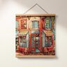 Dekopanel Gobelin französisches Bistro – blau/terracotta,  thumbnail number 5
