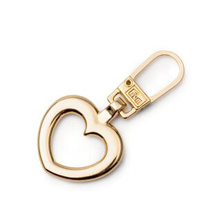 Fashion-Zipper Herz [ 40 x 20 x 2 mm ] | Prym – gold metallic, 