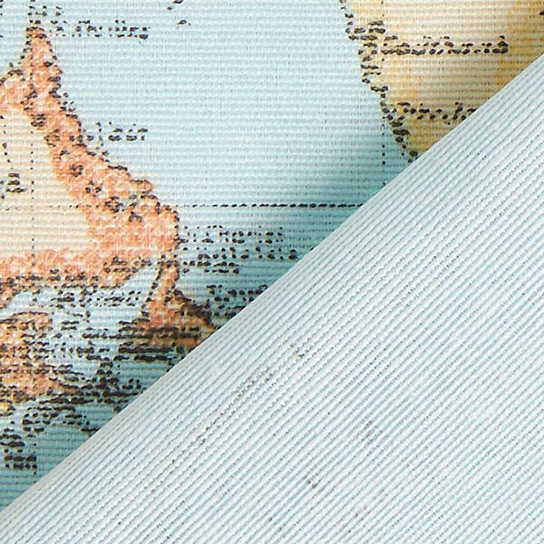 Dekostoff Ottoman Weltkarte – babyblau, image number 3