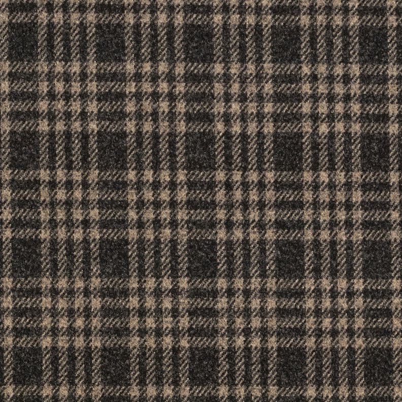 Mantelstrick Stretch Karo – schwarz/beige, image number 1