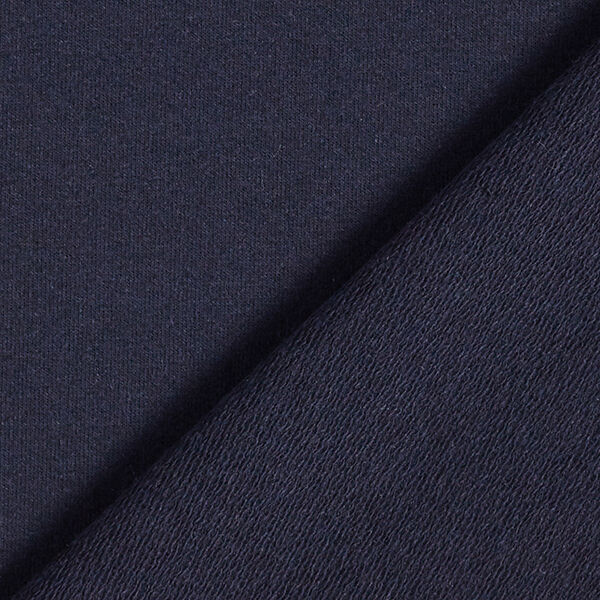 Recycelter French Terry Sommersweat Baumwoll-Mix – nachtblau | Reststück 100cm