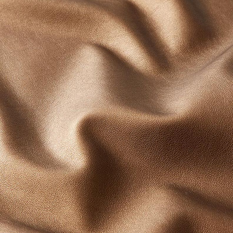 Glattes Lederimitat Stretch – bronze,  image number 2