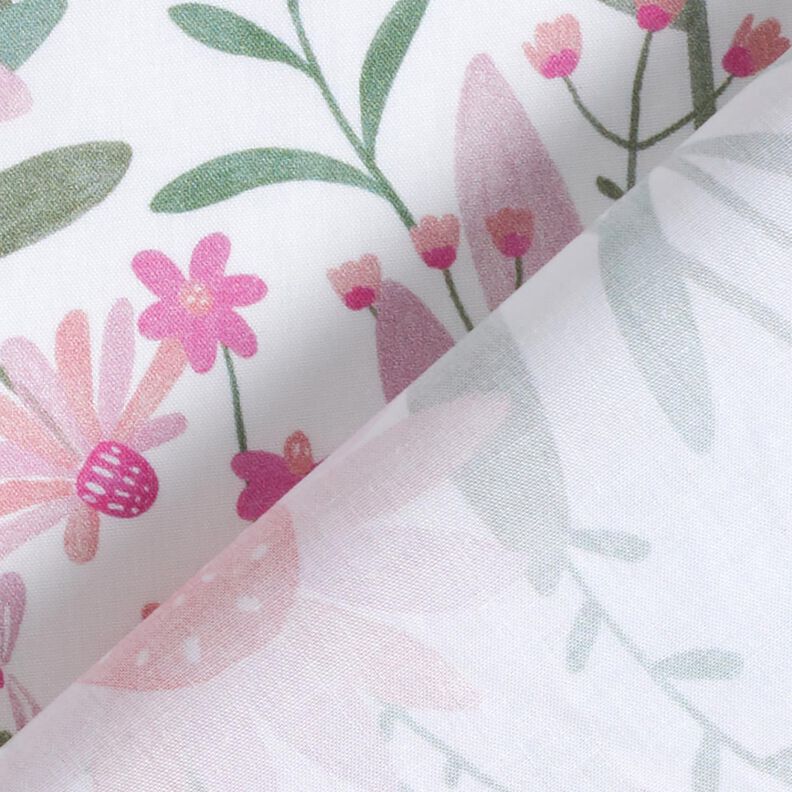 Baumwollpopeline große Wiesenblumen Digitaldruck | Poppy Fabrics – weiss,  image number 4