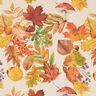 Dekostoff Halbpanama Herbstlaub recycelt – natur,  thumbnail number 1