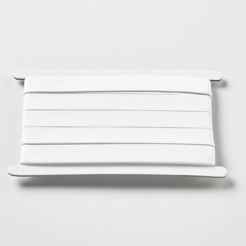 Glattes Gummiband [3 m | 15 mm] – weiss,  image number 1