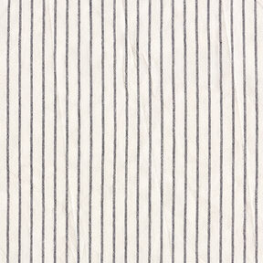 Blusenstoff Baumwoll-Mix breite Streifen – wollweiss/schwarz, 