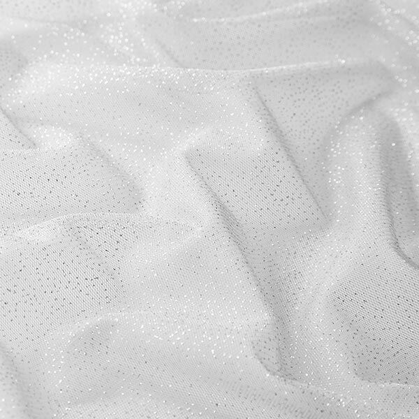 Glitzertüll Royal – hellgrau/silber | Reststück 100cm