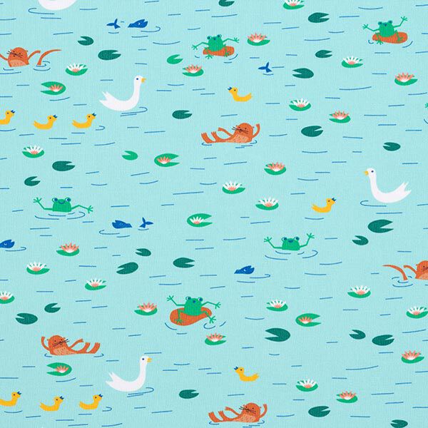 Baumwolljersey auf dem Teich | PETIT CITRON – aquablau, image number 1