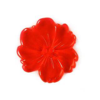 Kunststoffknopf, Neon Flower 4, 