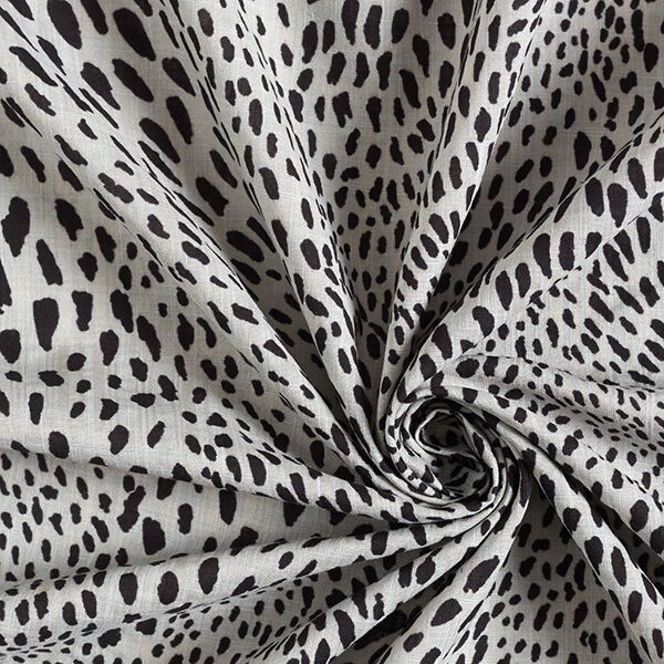 Baumwoll-Viskose-Mix kleine Tupfen – grau/schwarz, image number 3