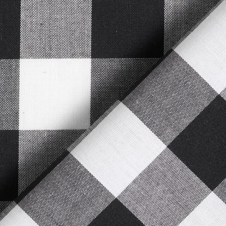 Hemdenstoff großes Bäckerkaro – weiss/schwarz,  image number 4