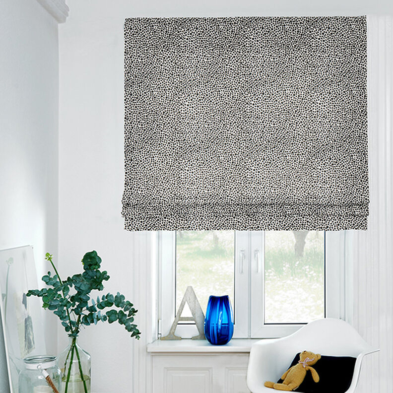 Dekostoff Halbpanama Leoprint – schwarz/natur,  image number 6