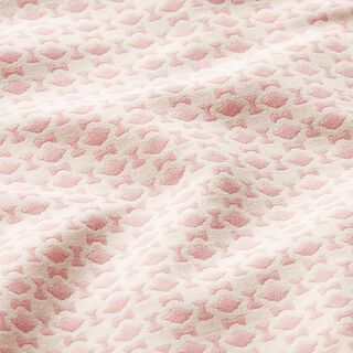 Jacquard Rautenmuster – rosa/wollweiss, 