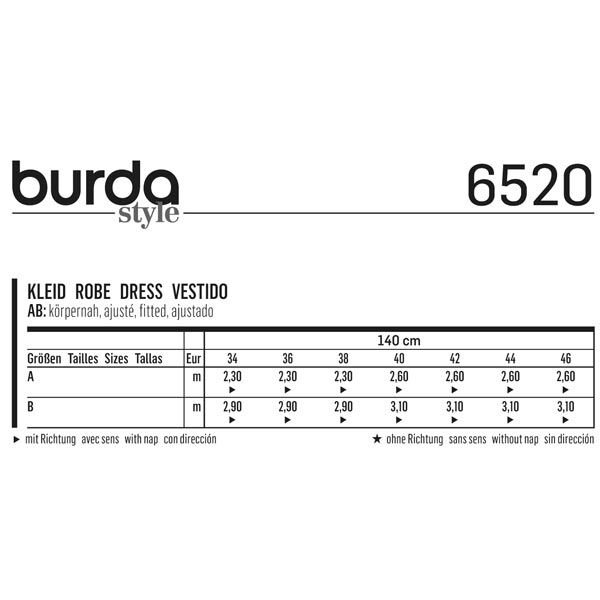 Kleid | Burda 6520 | 34-46, image number 4