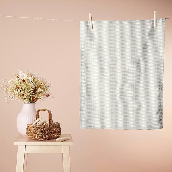 Waffelpiqué – wollweiss | Reststück 50cm