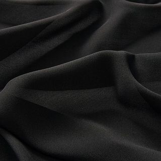 Seidenchiffon Uni Stretch – schwarz, 