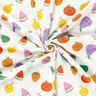 Baumwolljersey glückliches Obst – wollweiss/pfirsichorange,  thumbnail number 3