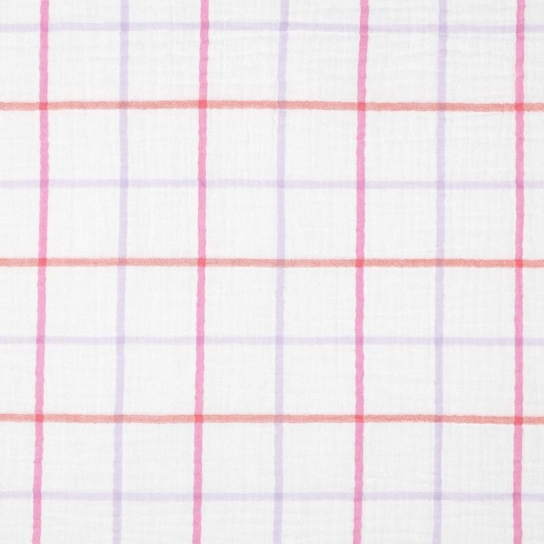 Musselin Karo &ndash; weiss,  image number 1