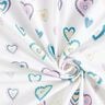 Baumwolljersey bunte Herzen – elfenbein,  thumbnail number 3